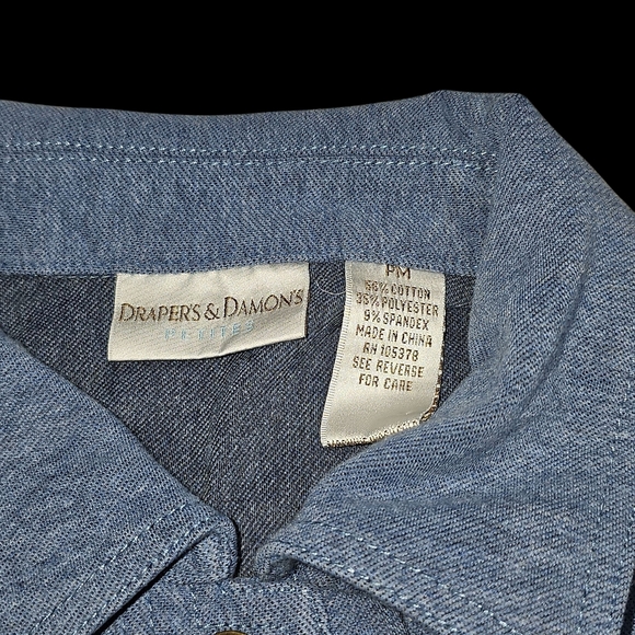 Women’s Drapers & Damon’s Petite Vest – Size Petite Medium – Denim Look Soft - Picture 2 of 7